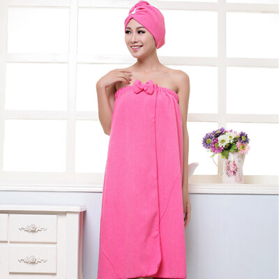 

Women Shower Bathing Dress Absorbent Microfiber Wrap Towel Body Bath Robe Super Absorbent Bath Gown