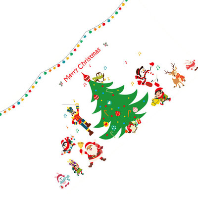 

Christmas Musical Note Design Wall Stickers Decal Living Room Home Decor Removable PVC Wall Mural