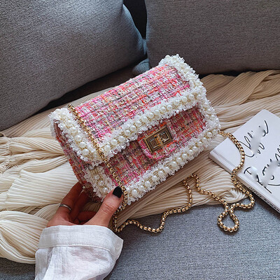 

Tailored Women Bag Fashion Wild Chain Color Line Small Square Bag Shoulder Messenger Bag