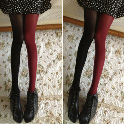 

Women Patchwork Footed Tights Stretchy Pantyhose Stockings Elastic Sock