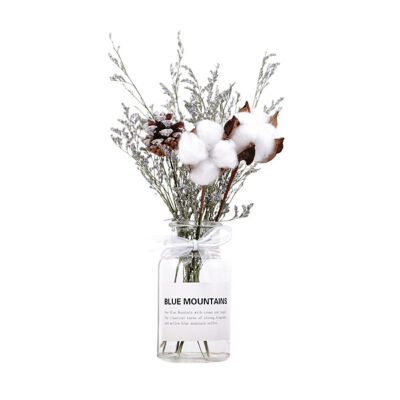 

Cute Dried Flowers Bouquet&Bottle Set Simple&Fashion Home Merry Christmas Wedding Decoration