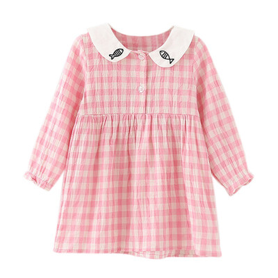 

High Quality Autumn Baby Girl Clothes Children Girl Dress Long Sleeve Smile Princess Dress Clothes