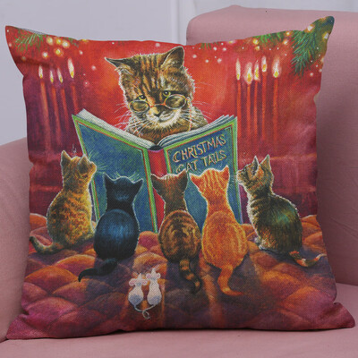 

Tailored New Christmas Cotton Linen Pillow Case Sofa Cushion Cover Home Decor