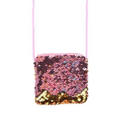 

Children Mini Sequin Zipper Cross-body Handbag Fashion Kids Shoulder Messenger Bag