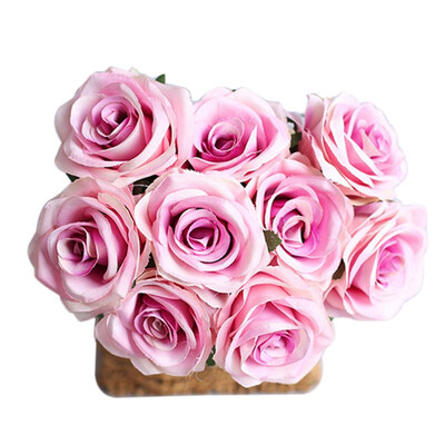 

6 Head Simulation Rose Artificial Flower Head Handwork DIY Little Bud Wedding Decorated Wall Flower Arrangement home decor