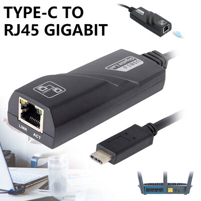 

Type-C to RJ45 Gigabit Ethernet cable interface support Macbook Air usb31 to 30 Gigabit LAN