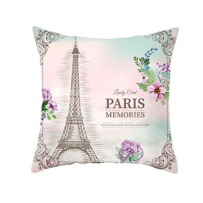 

〖Follure〗Retro Cushion Cover London Paris City Street Scenery Pillowcase Home Decor