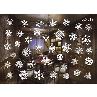 

Gobestart Christmas Living Room Xmas Santa Claus Snowman Elk Wall Stickers Window Decor A