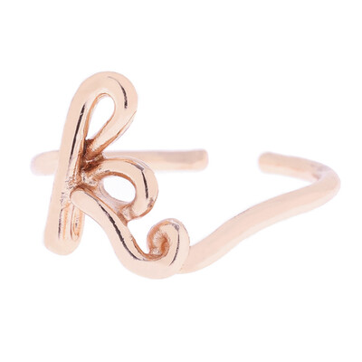 

Rose Gold A-Z 26 Letters Initial Name Rings Women Men Weeding Bride Jewelry