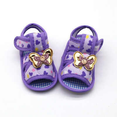 

Baby Girl Shoes Golden Butterfly Design Heart Shape Print Shoes Baby Shoes Summer Soft Sole Anti-slip Shoes
