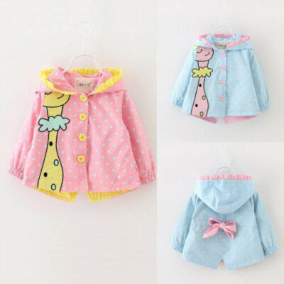 

Baby Girl Kids Hooded Windbreaker Outwear Coat Jacket Overcoat Raincoat Snowsuit