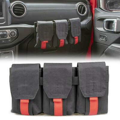 

Car Auto Black Dashboard Co-pilot Handle Storage Bags For Jeep Wrangler JK JL