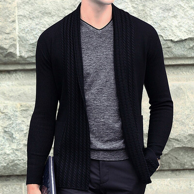

Toponeto Mens New Style Fashion Knitted Cardigan Sweater Coat Fashion Warm Sweaters