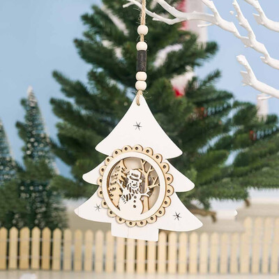 

Siaonvr Christmas Decor Wooden Ornament LED Light Santa Claus Cart Luminous Lamp