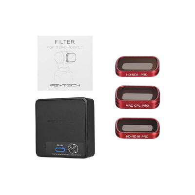 

PGYTECH 3pcs Professional Lens Filters Accessory Kit CPLND8ND16 with Storage Case Magnetic Absorbing Design for DJI Osmo Pocke