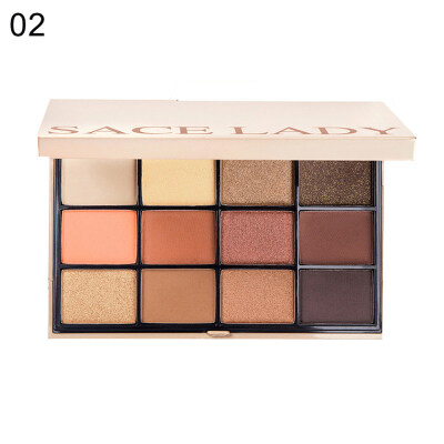 

12 Colors Matte Eyeshadow Palette Glitter Long Lasting Shimmers Non-smudge Makeup