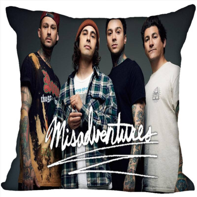 

PierceThe Veil Pillow Cover Bedroom Home Office Decorative Pillowcase Square Zipper Pillow Cases Satin Fabric No Fade 35x35CM