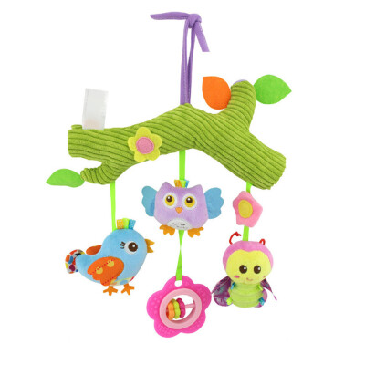 

Siaonvr Baby Music Baby Rattle Plush Teether Baby Carriage Hanging Bell Toy Doll