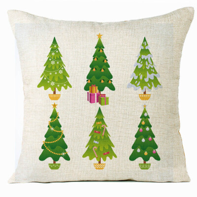 

Siaonvr Xmas Christmas Tree Sofa Bed Home Decoration Festival Pillow Case Cushion Cover