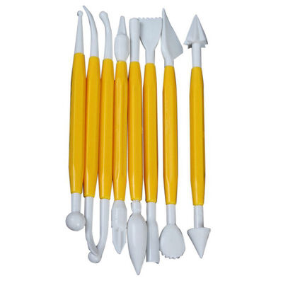 

8pcs DIY Baking Sculpting Modeling Tools Set Fondant Cake Decorating Kits Supplies Double Ended