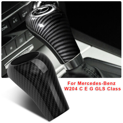 

Car Gear Shift Knob Cover Carbon Fiber Decal For Mercedes-Benz W204 C E G GLS