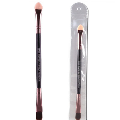 

1pc Professional Wooden Handle Nylon Hair Lip Makeup Brush Double Head Cosmetic Makeup Lip Brush Beauty Tool