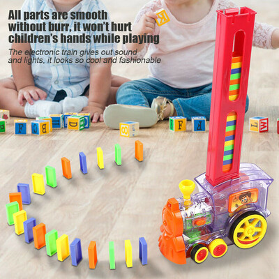 

Tailored Domino Rall Electronic Train Model Kids Colorful Toy Set Girl Boy Children Gift