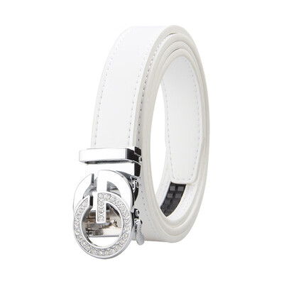 

BPSTAR Womens Automatic Buckle Genuine Leather Ladys Ratchet Holeless Belt Business High Quality Womens Real Belt for Pants
