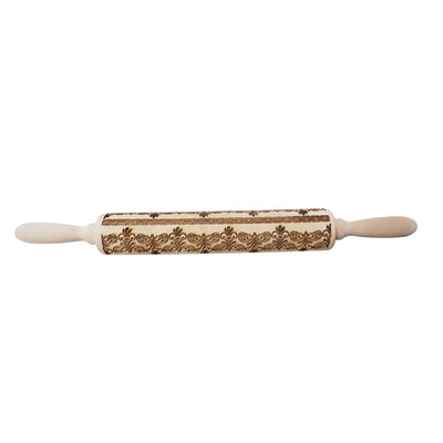

Embossing Rolling Pins Wooden Laser Engraved Carved Decorative Rolling Pin For DIY Cookies Noodle Biscuit Cake Fondant