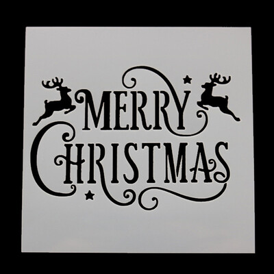 

Merry Christmas Spray Pattern Cake Mold Hollow Template Kitchen Utensil