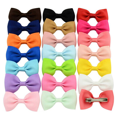 

2040Pcs Children Bow Cute Hair Clip Handmade Bow Hair Clip Girls Ribbon Kids HeadwearRandom Color