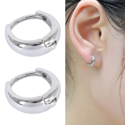 

Womens Mens Small Round Huggie Hoop Earrings 925 Sterling Silver Plated Ear Studs