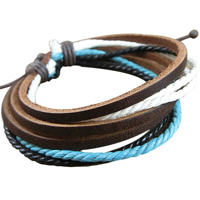 

Creative Fashion Cortex Hemp Rope Multilayer Manual Weaving Bracelet Hot Gift Unisex Pair Jewellery