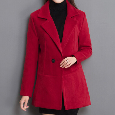 

Tailored Womens Oversize Lapel Cashmere Wool Blend Belt Trench Coat Outwear Jacket