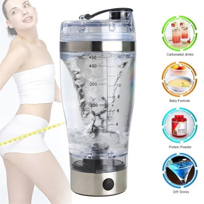 

Popular 450Ml Fitness Electric Protein Shaker Bottle Electric Mixer Cup Portable Drink Water Drinkware