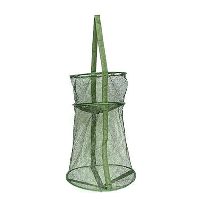 

Folding Fishing Net Cage Fish Trap Quick-drying Collapsible Fishing Basket Creel Fish Tackle Tools Accessories