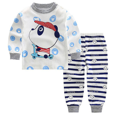 

Children Pajamas Sets Boys Cotton Sleepwear Suit Autumn Spring Girls Pajamas Long Sleeve TopsPant 2pcs Cartoon Outfits Set