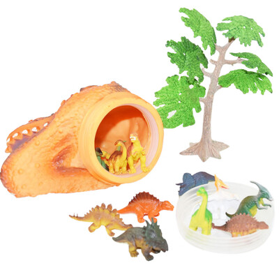 

Tailored dinosaur Animal Hand Puppet Baby Infant Kid Toy Plush Toys Silica Gel Spoof