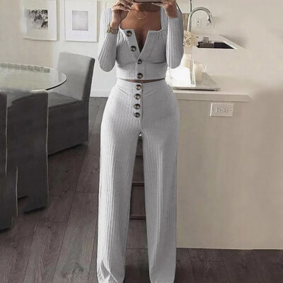 

Tailored Womens Fashionable Long-Sleeved Cardigan Slim Body Button Casual Suit