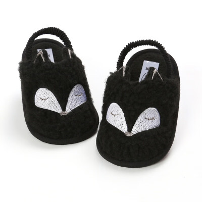 

2019 Baby Girl Cute Plush Soft Slide Slip On Flat Sandal Slipper Casual Infant Crib Shoes