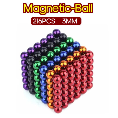 

216PCS Magnetic-Ball 3mm Building Toy Simple Design Office Adults Stress Relief Toys