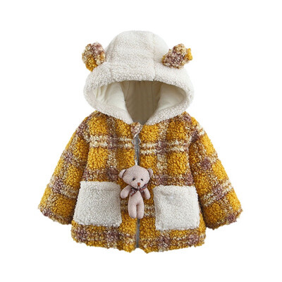 

Winter Coats For girls Trench Children Clothing 0-4T Hooded Warm Outerwear Windbreaker Baby Kids Coats