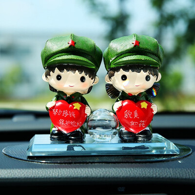 

Car perfume creative cartoon car with crystal perfume in the car jewelry doll decoration
