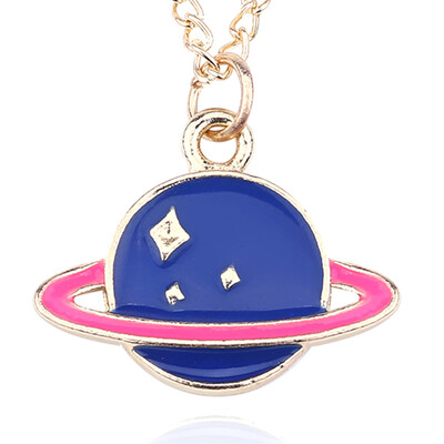 

1pc Trendy DIY Planet Pendant Colorful Cute Planets Necklaces Cartoon Gold Chains Pendant Necklace