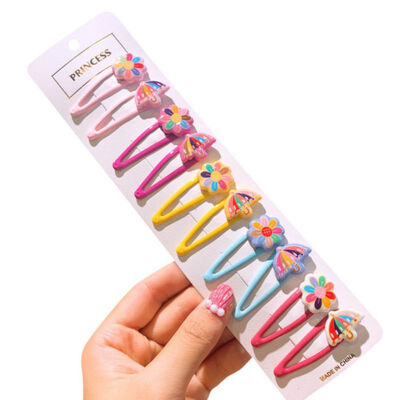 

10pcslot Fashion Baby Girl Mini Chiffon Flowers Hair Clips Sweet Girls Hairpins For Kids Hair Accessories