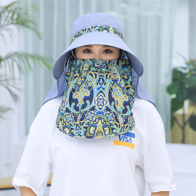 

Sun hat women spring summer beach hat sun hat cap cover face big along the bike can fold empty top sun hat