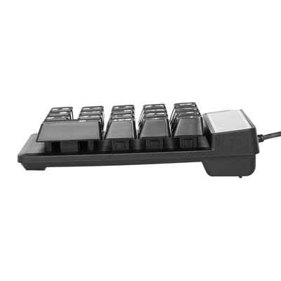 

USB Wired Numeric Keypad Mechanical Feel Number Pad Keyboard 19 Keys Water-proof for Laptop Desktop PC Notebook Black