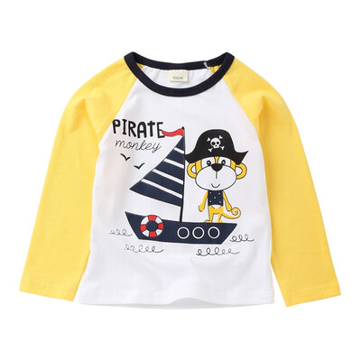 

Autumn Baby Boys Casual Clothes Long Sleeve T-Shirts Kids Girls Cartoon Print Tops Tees