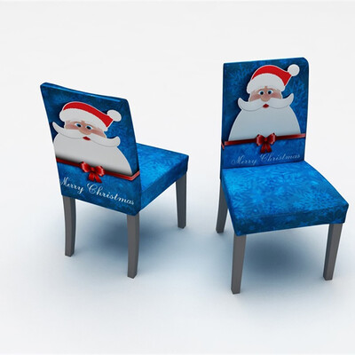 

Tailored 2PCS Chair Covers Dining Room Chair Protector Slipcovers Christmas Decoration