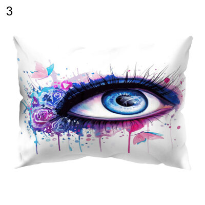 

Modern Colorful Eye Print Pillow Case Sofa Waist Throw Cushion Cover Home Decor